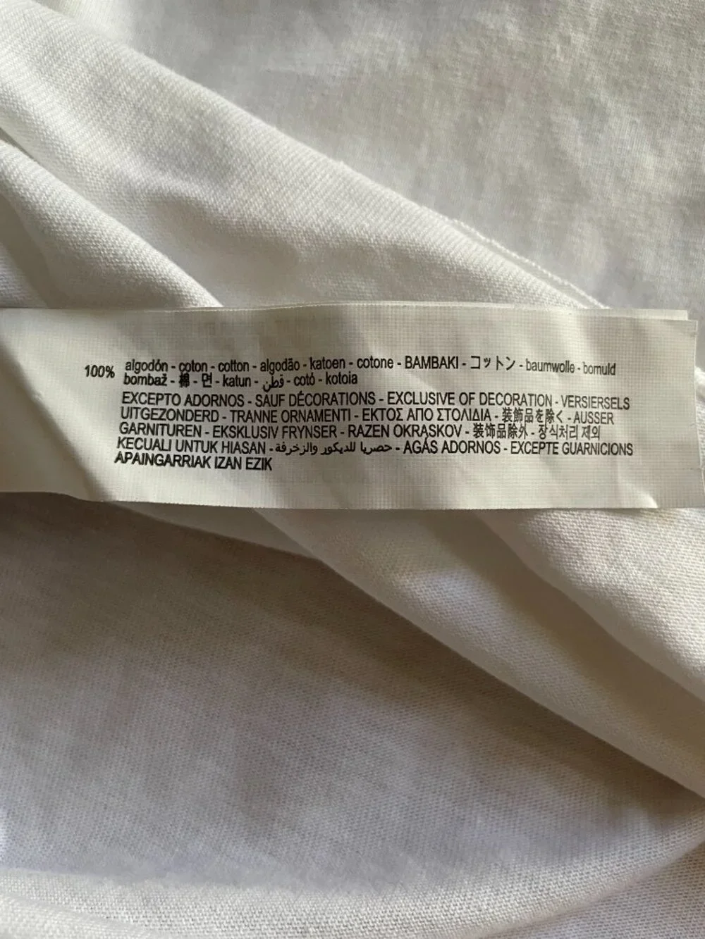 ZARA Hand Made Tarn Pocket White Tee NWT- Size M